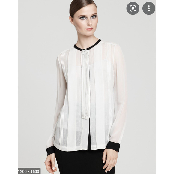 Diane von Furstenberg Ursula Silk Blouse Women's Size 2 Stone Gray Detached Tank - Picture 1 of 13